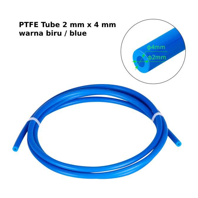 Gambar PTFE Tube Bowden Selang Pipa filamen 1.75 mm Printer 3D Putih - Biru dari Volta3D undefined Tokopedia