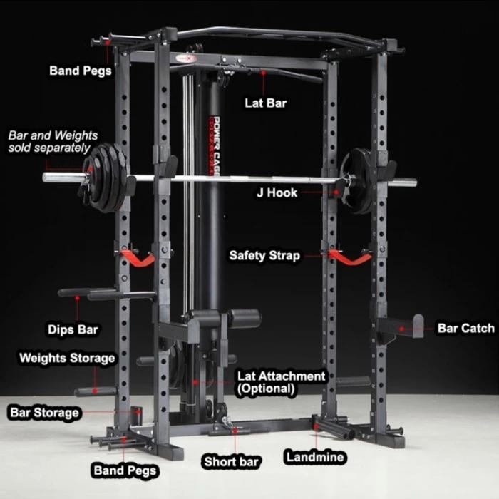 Jual Power Rack Multi Fungsi Lat Pull Rowing Tricep Bicep Hip Ad/Ab BK ...