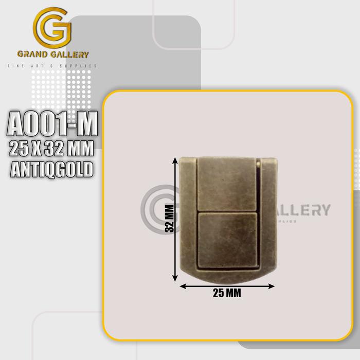 Gambar KUNCI PENGAIT KOTAK/ PENGUNCI BOX HANTARAN A001 32 X 25 MM - A001 ATG, (+) BAUT dari GRAND GALLERY undefined Tokopedia