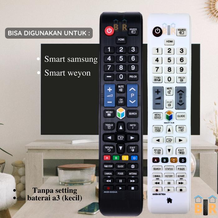 Gambar Remot Remote TV Smart Weyon / Samsung 7 9 5A LED LCD NO SETTING - hitam dari Cnk-teknik undefined Tokopedia