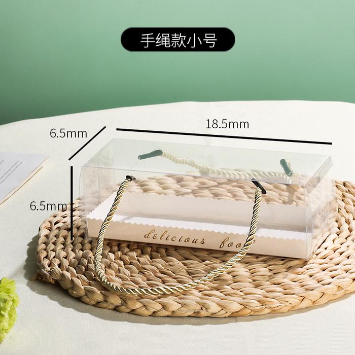 Gambar 10pc BOX MIKA TALI mika roll cake bolu gulung mika panjang kue dessert - kecil 18,5cm dari alatdapur_id undefined Tokopedia