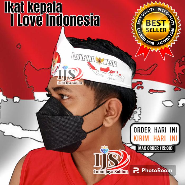 Gambar IKAT KEPALA/BENDO MERAH PUTIH UNTUK ANAK-ANAK DAN DEWASA - motif 1 dari Intan Jaya bendera45 undefined Tokopedia