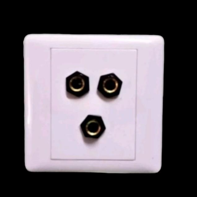 Gambar Faceplate / Wallplate Mic Audio - 3 Port dari Gloria mandiri undefined Tokopedia