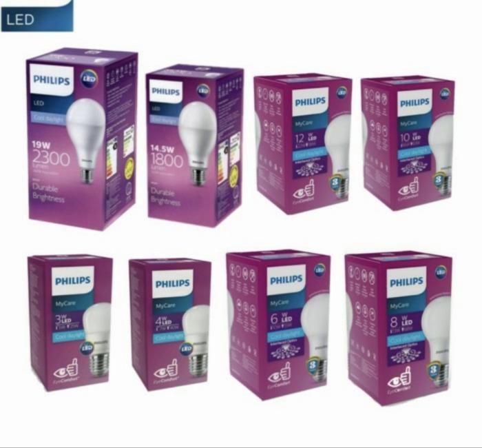 Gambar lampu bohlam led Philips 3 4 6 8 10 12 14.5 19 W watt my care satuan - Kuning, 12 watt dari Lighting Electric undefined Tokopedia