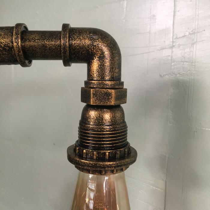 Gambar lampu dinding industrial 01 (custom) - Gold vintage dari Decor Kreazy undefined Tokopedia