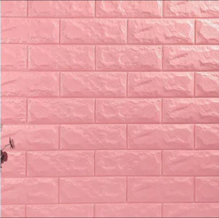 Gambar Stiker Wallpaper Dinding Model 3D Foam Motif Batu Bata Dekorasi Rumah - Ungu Muda dari UNICO.indonesia undefined 5 Tokopedia