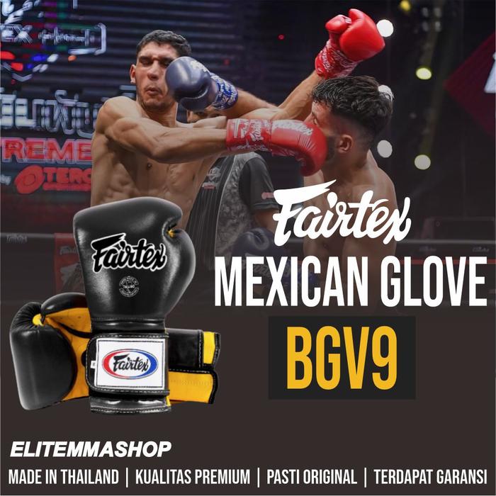 Gambar FAIRTEX Mexican Style Training Boxing Gloves BlackYellow BGV9 - 14 dari ELITE MMA SHOP Kota Administrasi Jakarta Barat Tokopedia
