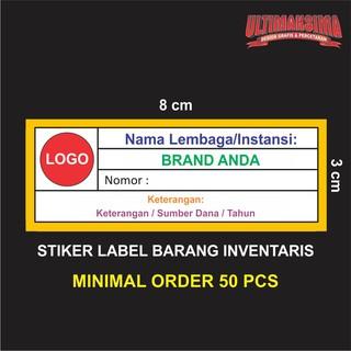 Gambar Stiker Inventaris untuk Label Barang Kantor/Sekolah model Cromo - 8 x 3 cm dari Ultimaksima undefined Tokopedia