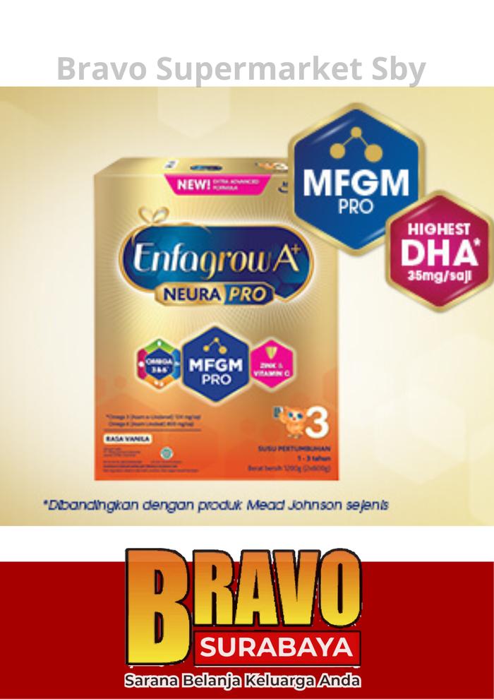 Gambar Enfagrow A+ Neura Pro 3 400gr / Susu Formula Anak 1-3thn - Vanila dari Bravo Supermarket Official undefined Tokopedia