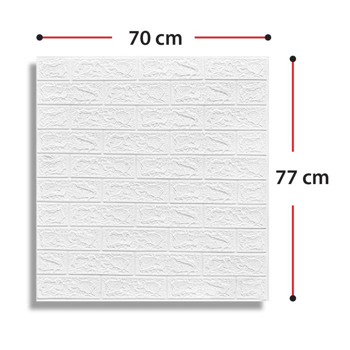 Gambar Wallpaper Dinding 3D Kamar | Foam Timbul Bata 70 x 77 cm - BATAPUTIH 70X77 dari Ruang Indah Dekorasi undefined Tokopedia