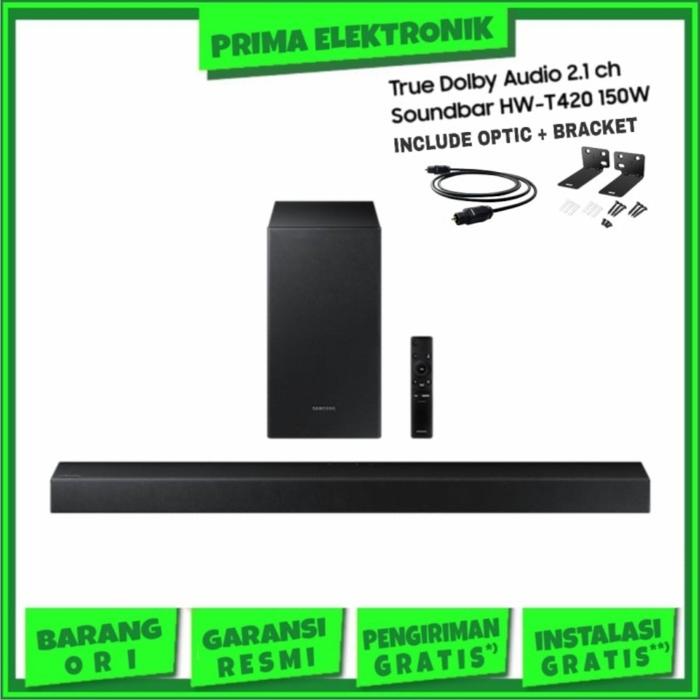Gambar Samsung HWT420 Soundbar Bluetooh 2.1Channel 150 Watt Sound Bar HW-T420 dari Prima Elektronik Official_NEW undefined Tokopedia