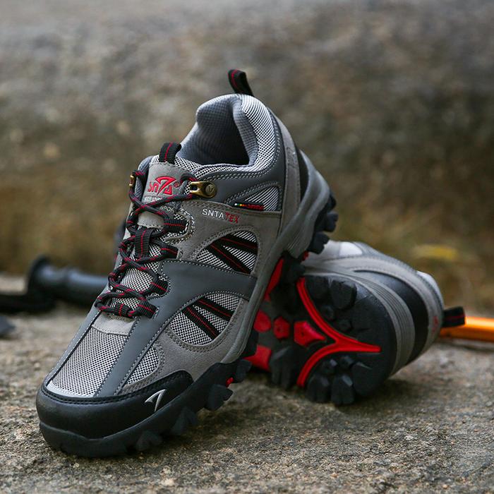Gambar Sepatu Gunung Hiking Snta 436 Mid or 481 Low Series - Grey Red - 42 dari Okebuy Net undefined Tokopedia