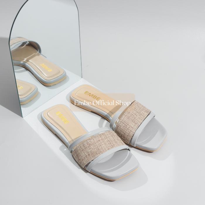 Gambar Sandal Selop Wanita EMBE Anggun Sandal Wanita - Abu-abu, 38 dari Embe Official Shop undefined Tokopedia