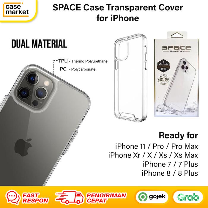 SPACE Clear Case for iPhone 11 Pro Max X Xs Xr Crystal TPU Cover iPhone Xs Max