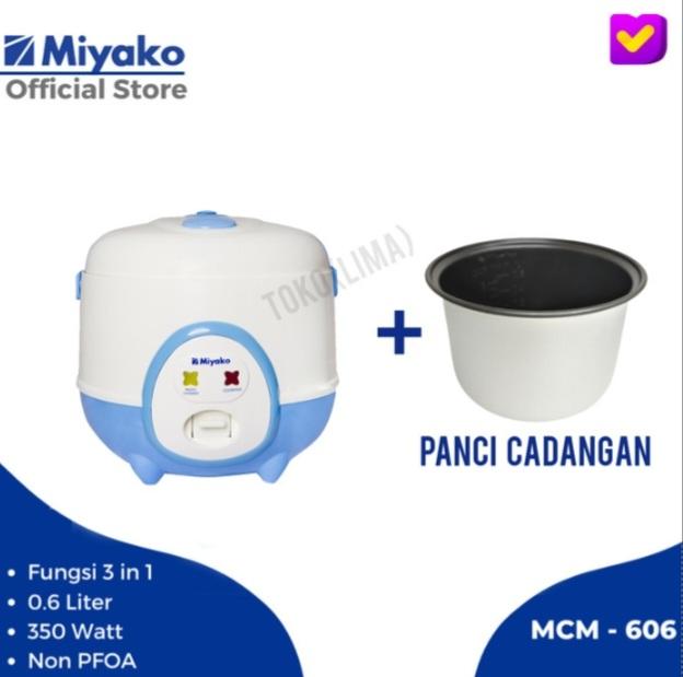 Gambar Rice cooker / magic com mini kecil Miyako 606A [0,6 L] - +PANCI CADANGAN, PACKING EXTRA dari Toko Lima_NEW undefined Tokopedia