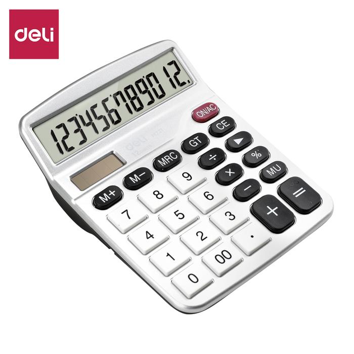 Gambar Deli Kalkulator Meja Desktop Calculator Layar 12Digit Warna Lucu EM221 - Putih dari Deli Stationery Indonesia undefined Tokopedia