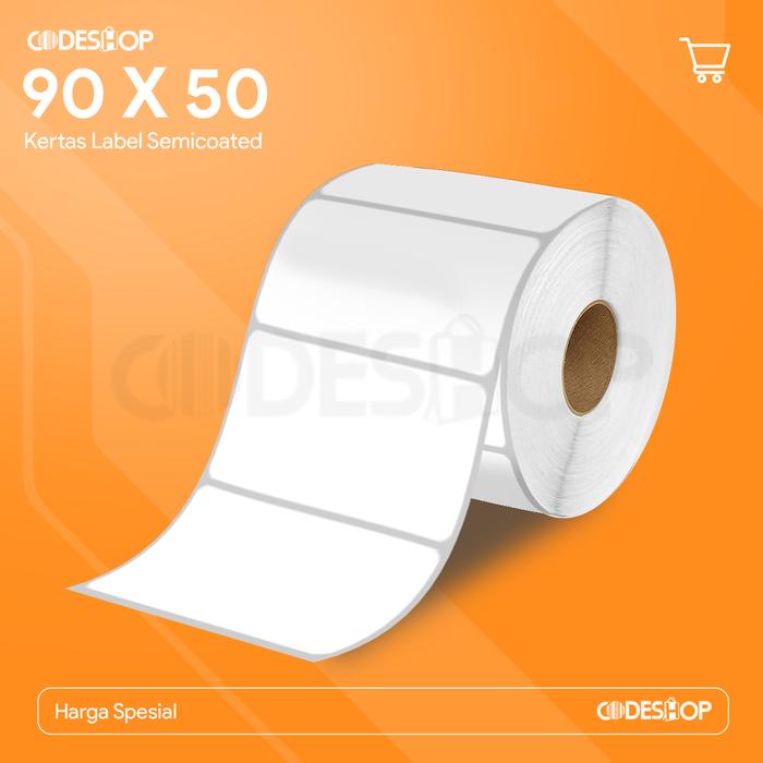 Gambar Stiker Label Semicoat 90 x 50 / 90x50 mm / 90x50mm Codeshop Print Resi - Core Kecil dari Codeshop Surabaya Barat undefined Tokopedia