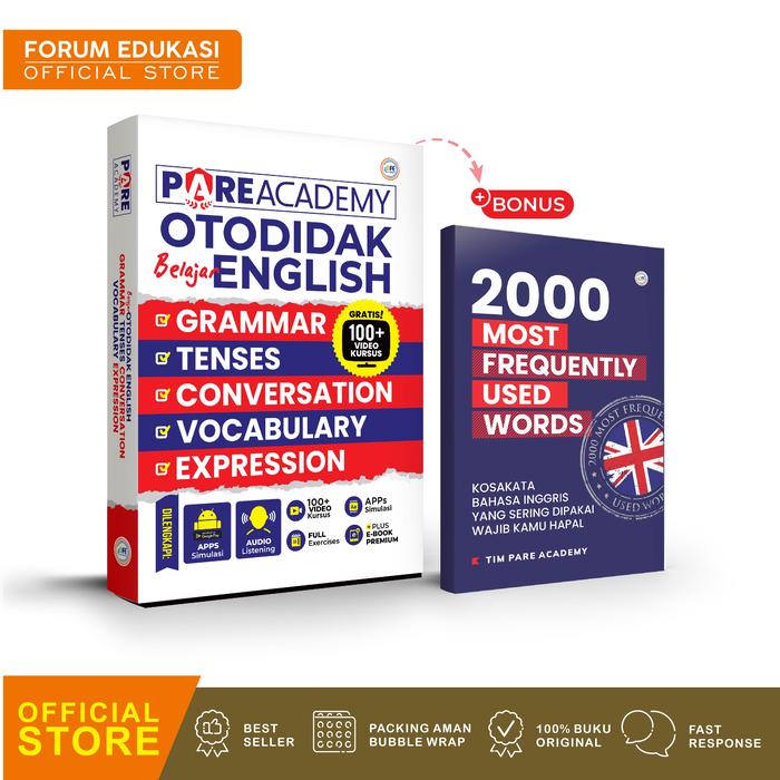 Gambar BUKU BELAJAR BAHASA INGGRIS PARE ACADEMY OTODIDAK ENGLISH - INGGRIS+2000MOS dari Forum Edukasi Official Shop undefined Tokopedia