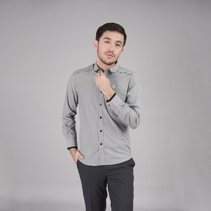 Gambar Johnwin - Kemeja Casual Pria - Slim Fit - Grey ASH.670.S871.604.C-L/S - S dari Johnwin undefined Tokopedia