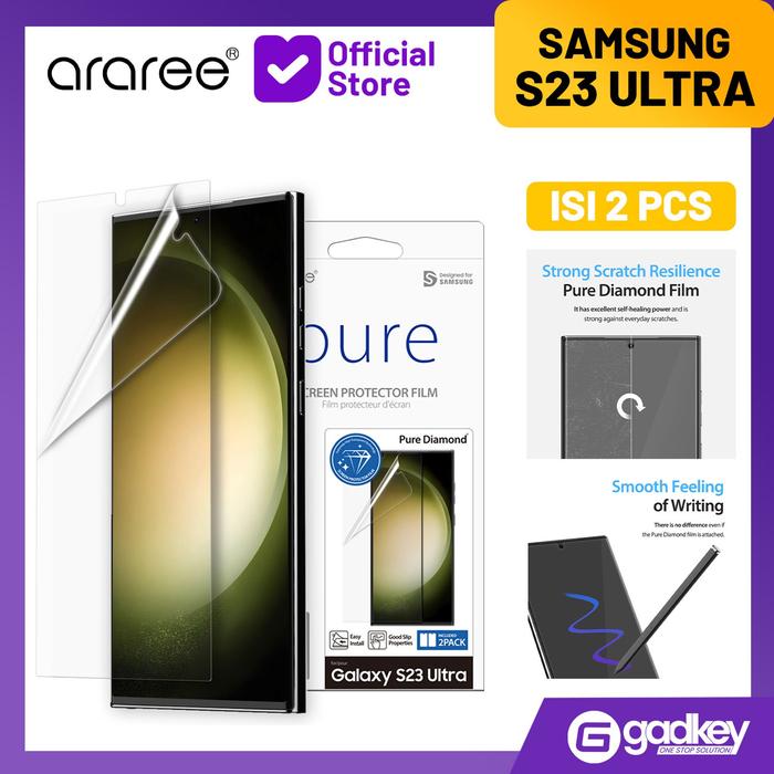 Gambar Screen Guard Samsung Galaxy S23 Ultra Plus Araree PureDiamond Hydrogel - S23 Ultra dari GAD Official undefined Tokopedia