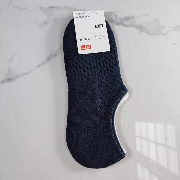 Gambar Uniqlo Men Socks Low Cut Pile No Show - Navy dari Rove Store undefined Tokopedia