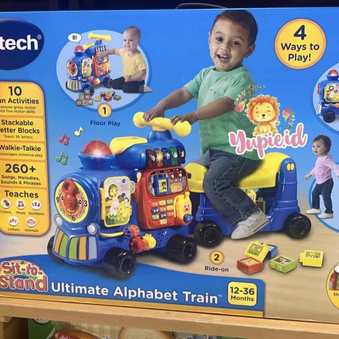 Vtech push and ride ultimate alphabet train red Biru di  Tokopedia