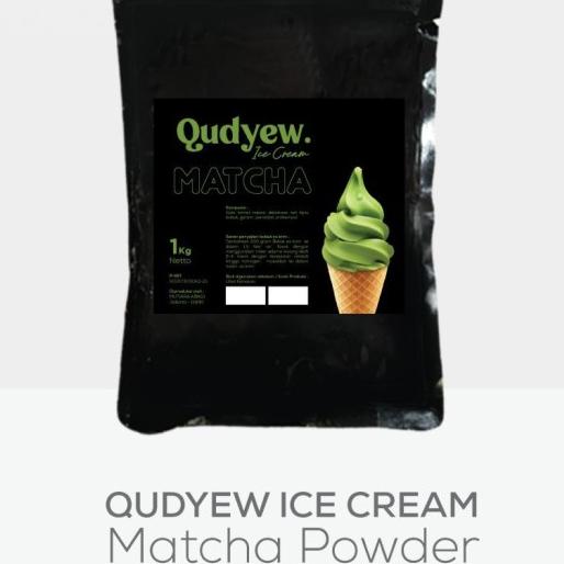 Gambar Soft Ice Cream Qudyew Powder Matcha / Butterscotch / Almond halal ORI - matcha dari Toserda Bandung undefined Tokopedia