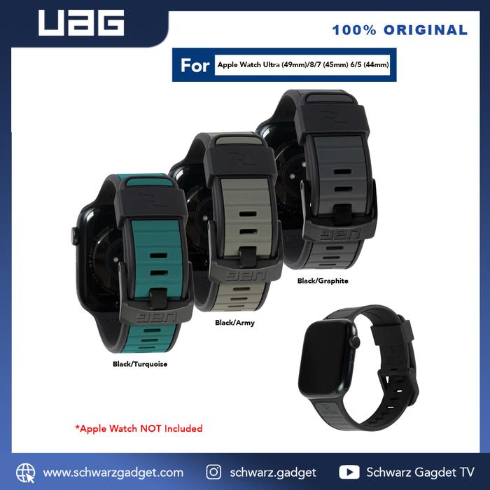 Gambar Strap Apple Watch Ultra (49mm) 8/7 (45mm) UAG X Rip Curl Torquay Band - Black/Turquoise dari schwarz gadget surabaya undefined Tokopedia