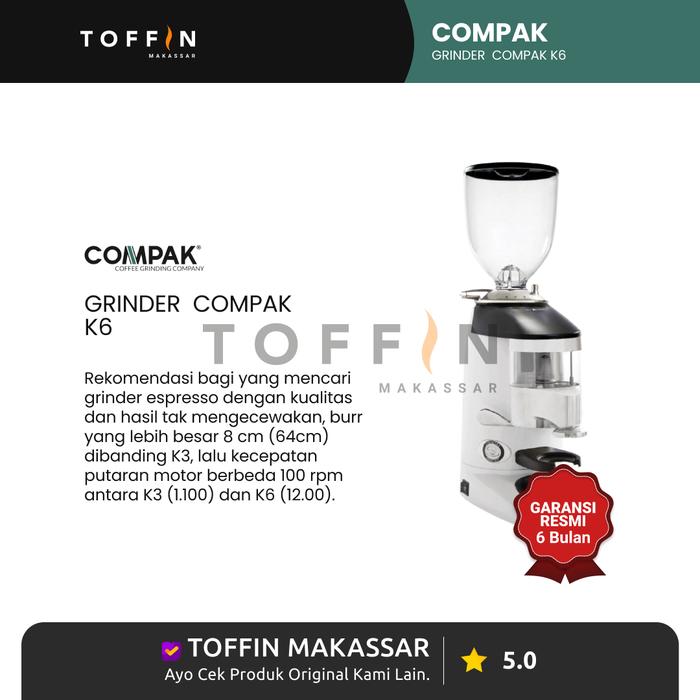 Gambar Mesin Grinder Penggiling Kopi | Compak K6 - Hitam dari TOFFIN MAKASSAR undefined Tokopedia