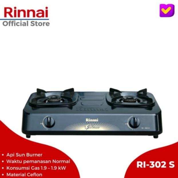 Gambar Kompor Gas Teflon Rinnai 2 Tungku RI-302S (RI302S) Rinnai Murah - RI 302 S AJA, PACKING NORMAL dari Toko Lima_NEW undefined Tokopedia