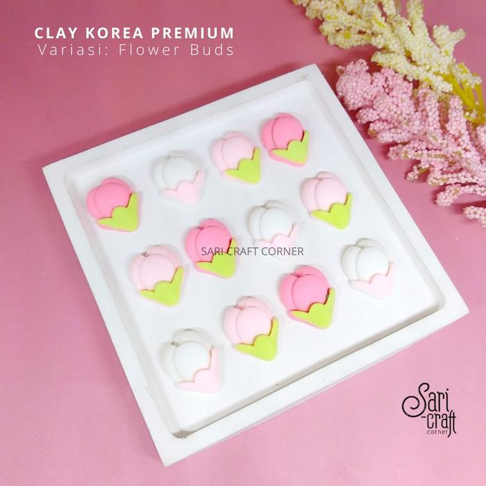 Gambar 10pcs Clay Korea Premium Karakter Imut - Resin Jepit Bros Stopper - 13. Flower Buds dari Sari Craft Corner undefined Tokopedia