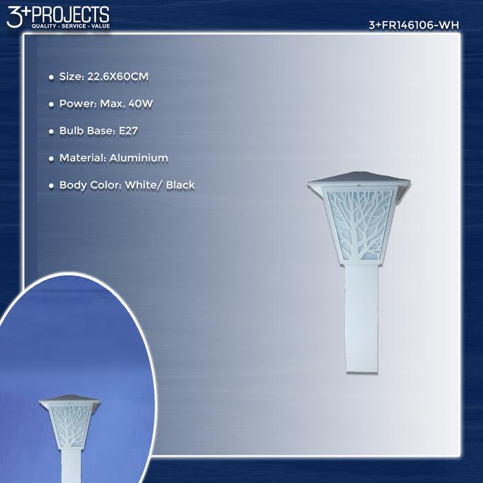 Gambar Lawn Gate Lamp Outdoor / Lampu Taman / Garden Lamp 3+FR146106-WH - Putih dari 3plusprojects undefined Tokopedia