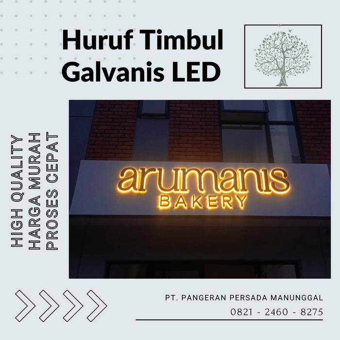 Gambar Signage Huruf Timbul Galvanis Backlight Led Toko Resto Perusahaan dari Tree Font Ads undefined Tokopedia