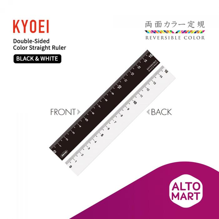 Jual Kyoei Double-Sided Color Straight Ruler 15 cm Penggaris Warna 2 ...