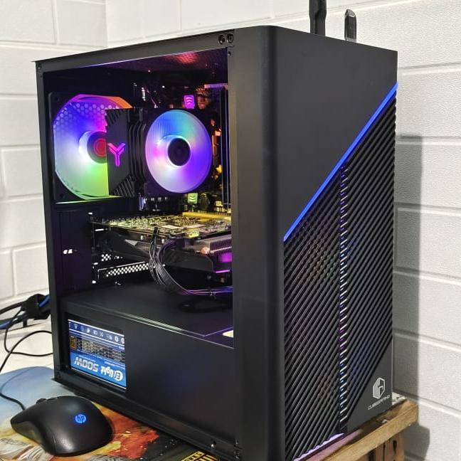 Jual PC Gaming editing i5 4690 16gb Rx 570 Ssd 256gb HDD