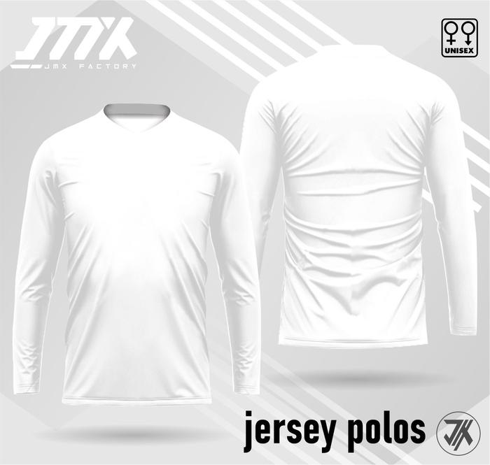 Gambar kaos jersey putih polos - putih panjang, L dari jmxfactory undefined Tokopedia