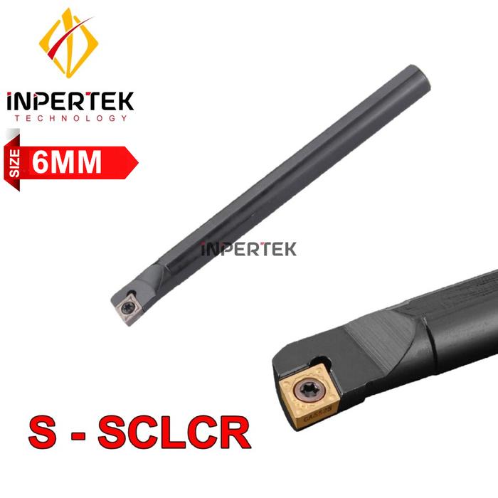 Gambar Holder Boring Bubut Dalam S06 S07 S08 S10 S12 S16 SCLCR Insert CCMT 06 - S06 SCLCR dari inpertek Technology undefined Tokopedia