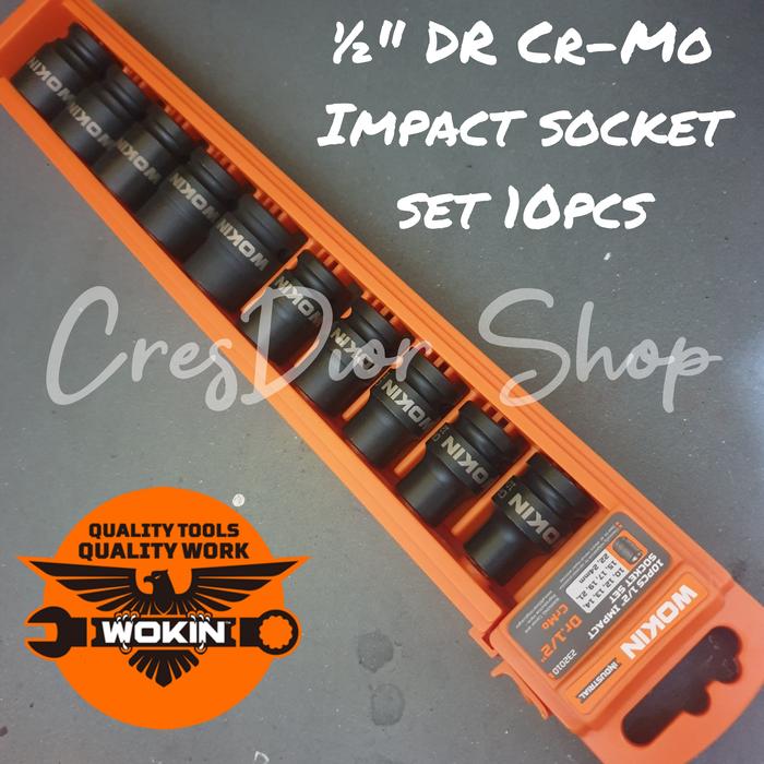 Gambar sock socket shock sok impact 1/2 inch DR CrMo set 10pcs 10-24mm TOLSEN - WOKIN dari Cresdior Shop undefined Tokopedia
