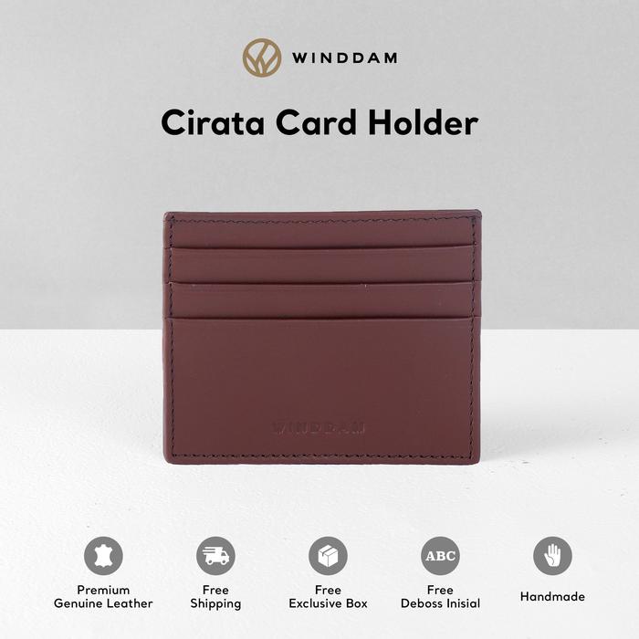 Gambar WINDDAM - Dompet Kartu Pria Wanita Kulit Asli - Cirata - Brown dari winddam.id undefined Tokopedia
