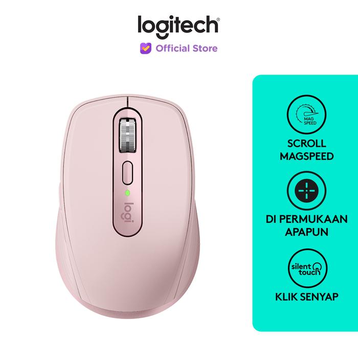 Gambar Logitech MX Anywhere 3S Mouse Wireless Bluetooth Silent Rechargeable - Rose dari Logitech Official Store undefined Tokopedia