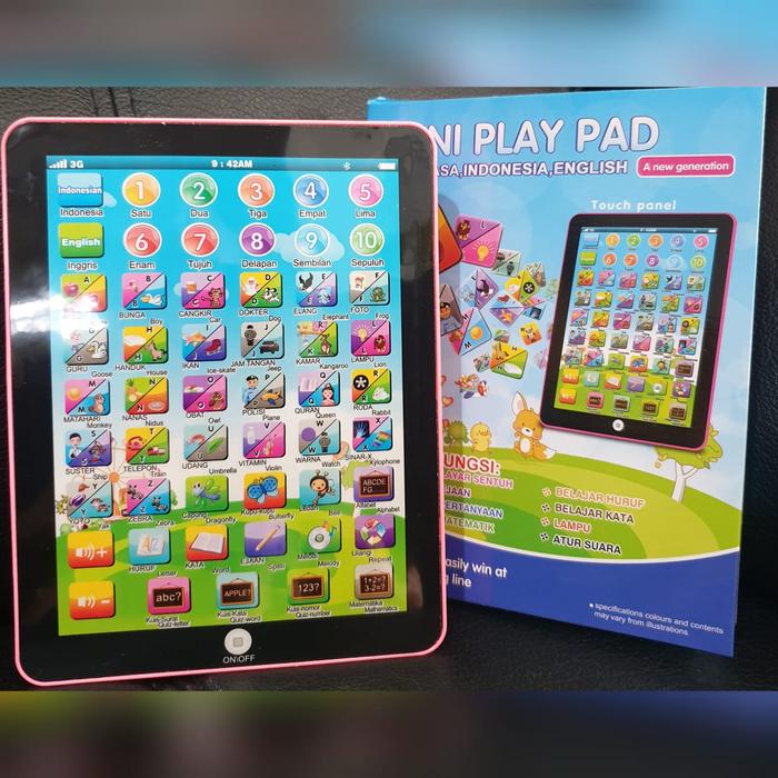Gambar Mainan Laptop Edukasi 4 bahasa ada layar - Ipad dari jennz_oldshop undefined Tokopedia