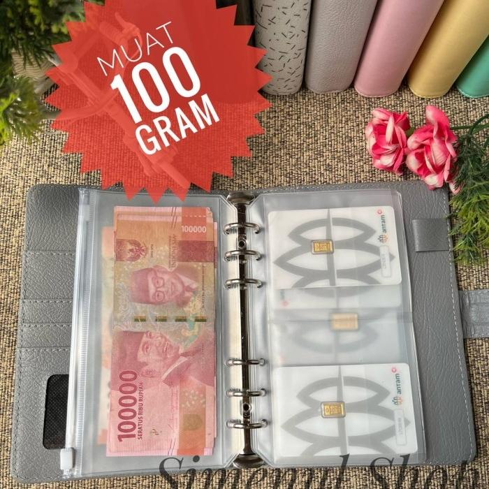 Gambar Binder LOGAM MULIA Muat 100 GRAM A6 6 Ring / Album Emas Antam Motif - Lotso dari Simenul ID undefined Tokopedia
