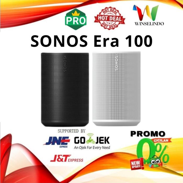 RESMI Sonos Era 100 Wireless Speaker HiFi System Bluetooth Black White Ori  White