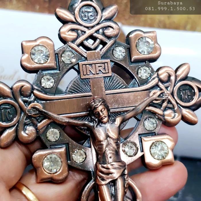 Gambar Salib Duduk Logam - Tembaga dari GodsWork Store undefined Tokopedia