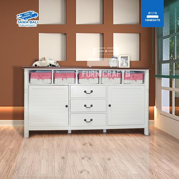 Gambar BUFFET 150 SIDEBOARD SHABBY CHIC / VINTAGE / DUCO-IVOR/MORGAN SB 150 - Ivory brown dari Furnicrafts Store undefined Tokopedia