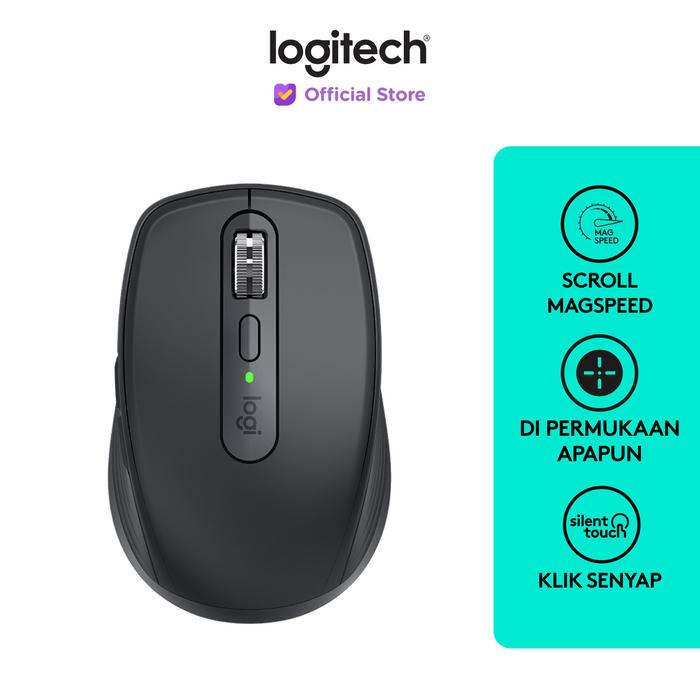 Gambar Logitech MX Anywhere 3S Mouse Wireless Bluetooth Silent Rechargeable - Graphite dari Logitech Official Store undefined Tokopedia