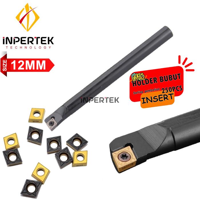 Gambar CCMT 06 | Insert Mata Bubut CCMT06 | Pisau Bubut | Chip Bubut Dalam - DALAM12+250CCMT dari inpertek Technology undefined Tokopedia