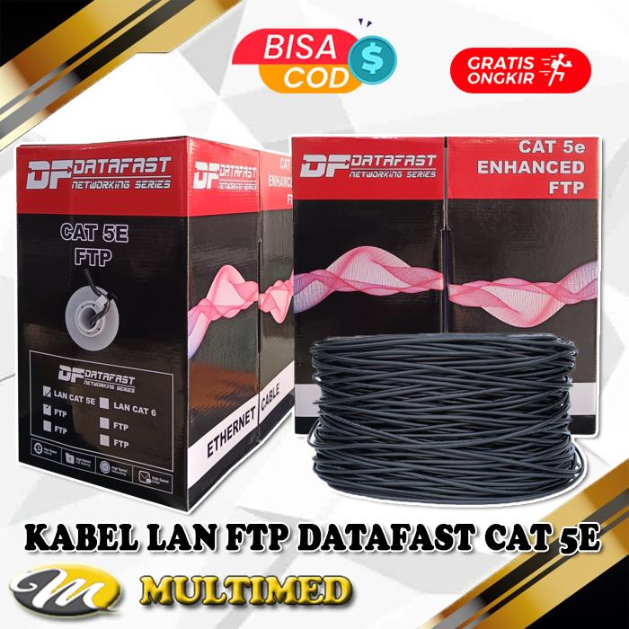 Gambar Kabel LAN Outdoor FTP CAT 5E / CAT5 E / CAT 5 E 1 Roll 305 meter Hitam - Datafast dari Multimed Computer undefined Tokopedia