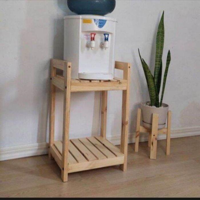 Gambar meja kompor 2 tungku serbaguna kayu tingkat murah minimalis tv dapur - 2 susun dari Narayana Group AAWD undefined Tokopedia