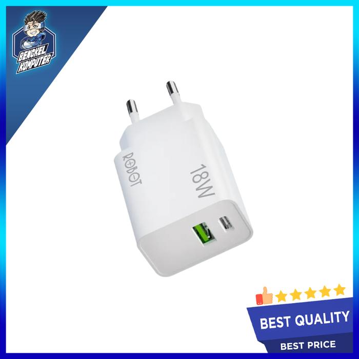 Gambar CHARGER ROBOT RT-F3 DUAL PORT WHITE dari bengkelkomputerptk undefined Tokopedia